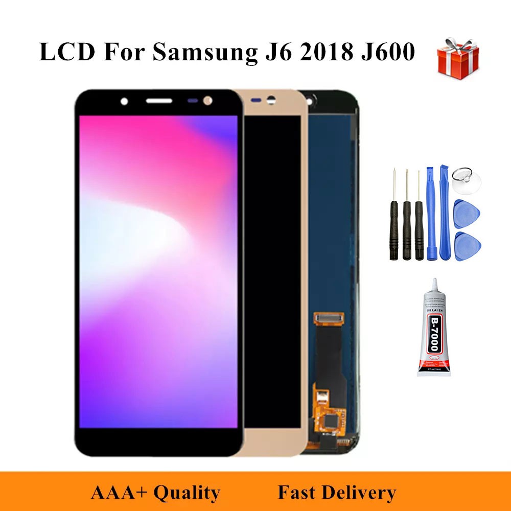 5.6 "สําหรับ Samsung Galaxy J6 2018 J600 SM-J600F J600F/DS J600FN LCD Touch Screen Digitizer Assembl