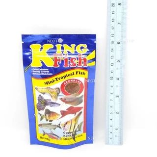 อาหารปลา คิงฟิช น้ำเงิน King Fish Mini Tropical Fish 60 G. - neotop