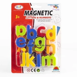 ProudNada Toys ของเล่นเด็ก ตัวอักษร ABC แม่เหล็ก พิมพ์ใหญ่ เล็ก ตัวเลข H.M. TOYS MAGNETIC LETTERS&NUMBERS NO.HM1175A