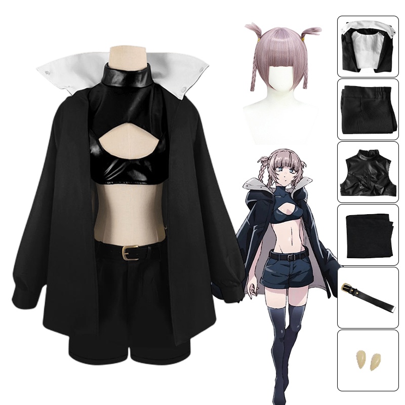 พร้อมส่ง ชุดคอสเพลย์ นานาคุซา นาซูน่า โยฟูคาชิ โนะ อุตะ พร้อมเสื้อโค้ท วิกผม Yofukashi no uta Nanaku