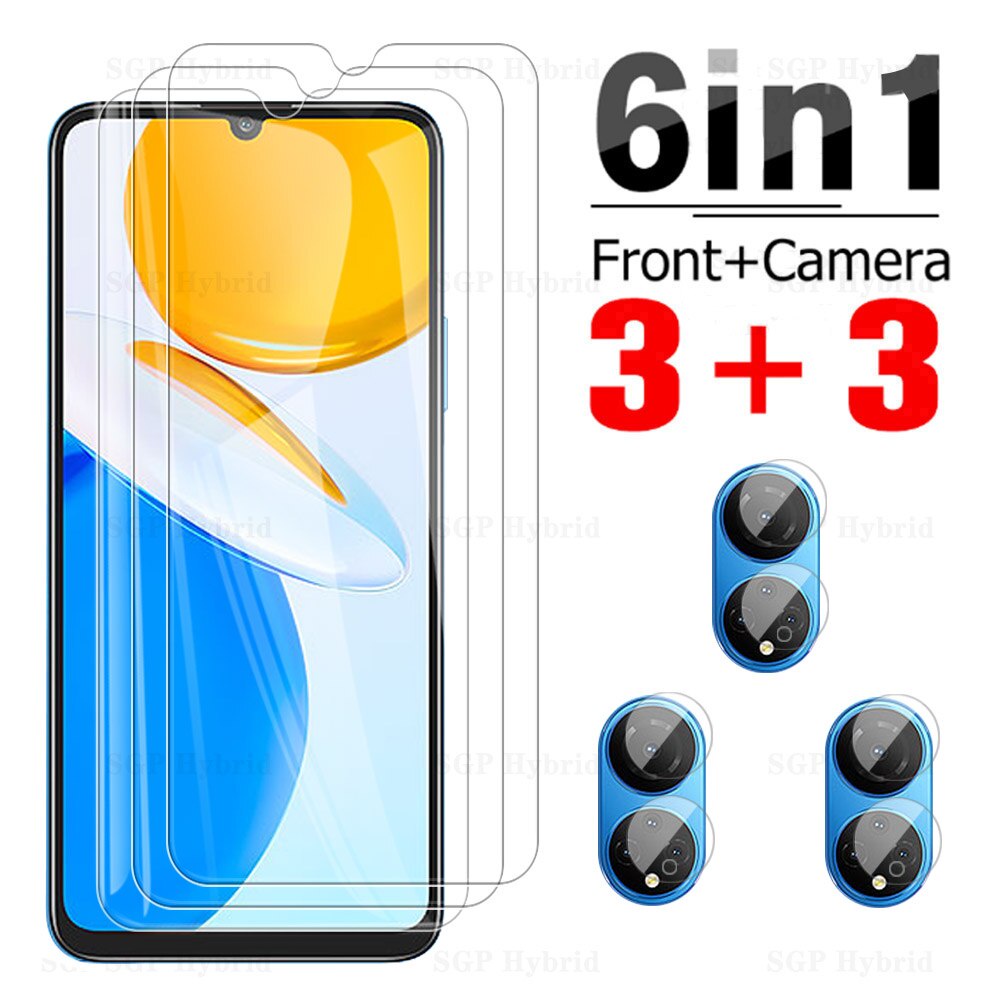 6in1 ฟิล์มกระจกนิรภัยกันรอยหน้าจอ กันระเบิด สําหรับ Honor X7 'Honour Xonor X7 X 7 HonorX7