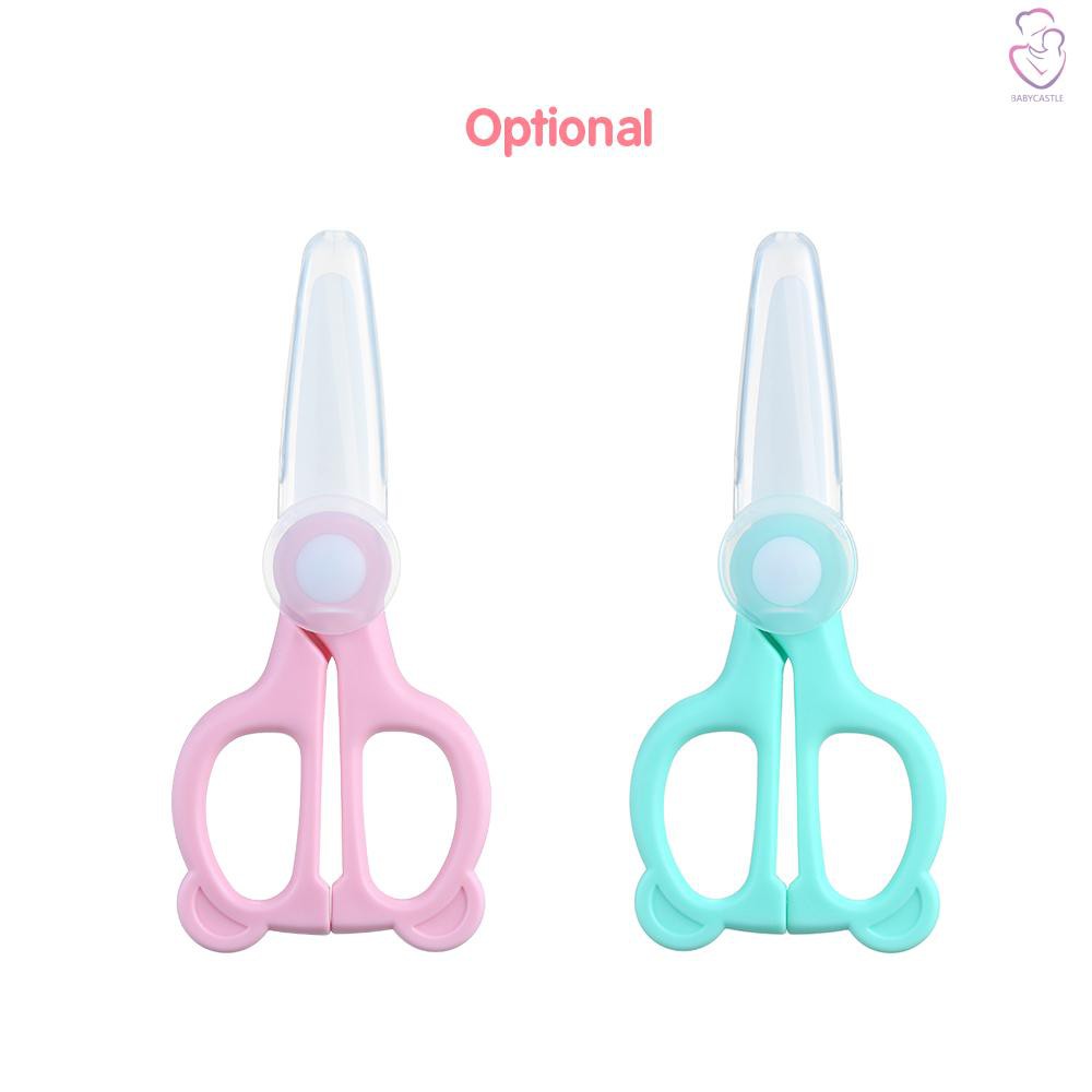bcaBaby Food Scissors Ceramic with Storage Box Portable Baby DIY Food ...