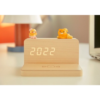 💛พร้อมส่ง Kakaofriends Desk Clock With Wireless Charger Ryan&amp;Choonsik