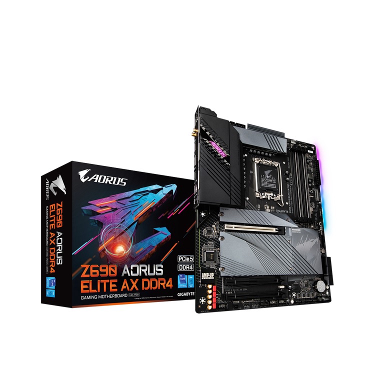 MAINBOARD GIGABYTE Z690-AORUS ELITE AX DDR4 LGA1700(รับประกัน3ปี)