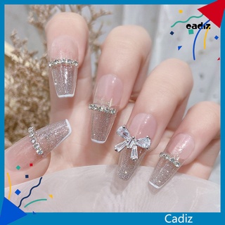 Cadiz เครื่องประดับตกแต่งเล็บ ประดับโบว์ เพทาย กันสนิม ทนทานสูง DIY