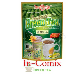 In-Comix ชาเขียวผสมมะลิ ชาเขียวสำเร็จรูป Instant Green Tea Brewed with Jasmine