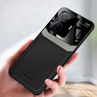 เคสโทรศัพท์มือถือหนัง กระจกนิรภัย กันกระแทก สําหรับ Vivo T1 T1 Pro