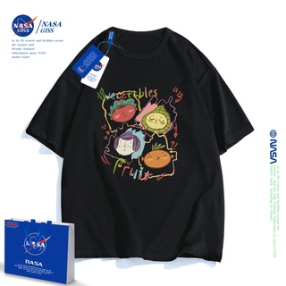 NASA joint เสื้อยืดแขนสั้นผู้หญิงฤดูร้อน original design graffiti สีดำหลวมผ้าฝ้าย class ชุดที่กำหนดเอง topวินเทจเสื้อเชิ