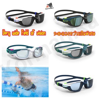 ฟรี กล่องใส่แว่นว่ายน้ำ แว่นว่ายน้ำ SWIMMING GOGGLES แว่นตาว่ายน้ำ L 500 SPIRIT SIZE L BLACK BLUE MIRRORED LENSES