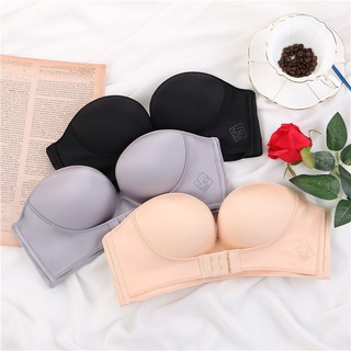 สินค้าพร้อมส่งจากไทย💥Angle Bra 💥 (N352) เสื้อชั้นใน เกาะอกไร้ขอบ หลังตะขอ บราแฟชั่น มีซิลิโคนกันลื่น .