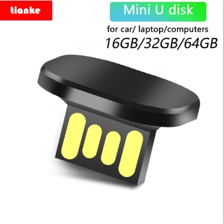 Tianke แฟลชไดรฟ์ Usb 2.0 16GB 32GB 64GB ขนาดเล็ก สําหรับรถยนต์