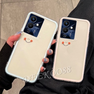 เคสโทรศัพท์มือถือแบบนิ่ม Infinix Note 12 Pro 5G 4G G96 G88 VIP NFC Transparent TPU Soft Phone Case Lovely Cute Smiling Face Smartphone Casing Couple Loves Back Cover Note12 12Pro Note12Pro