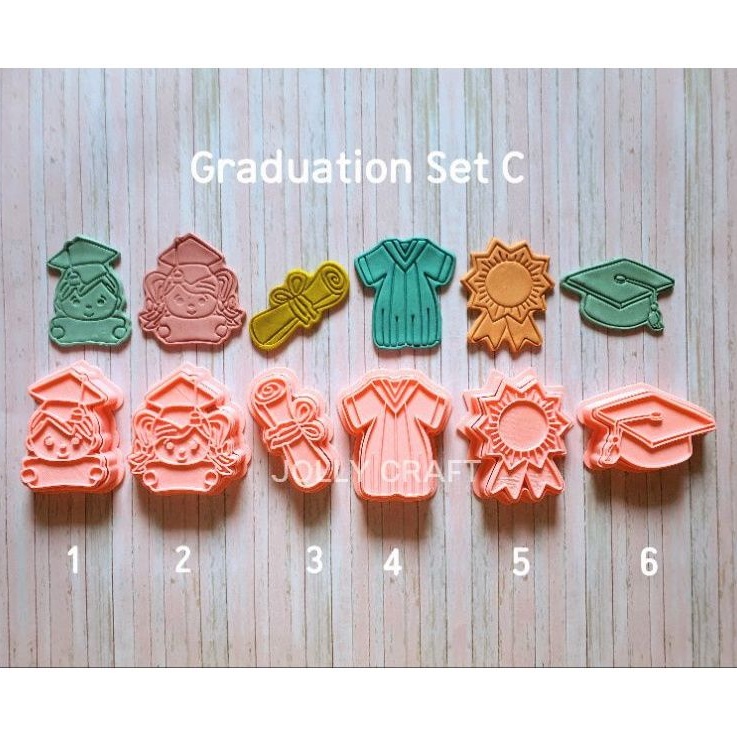 ที่ตัดคุกกี้ GRADUATION SET C 1-6 (แยกจําหน่าย)