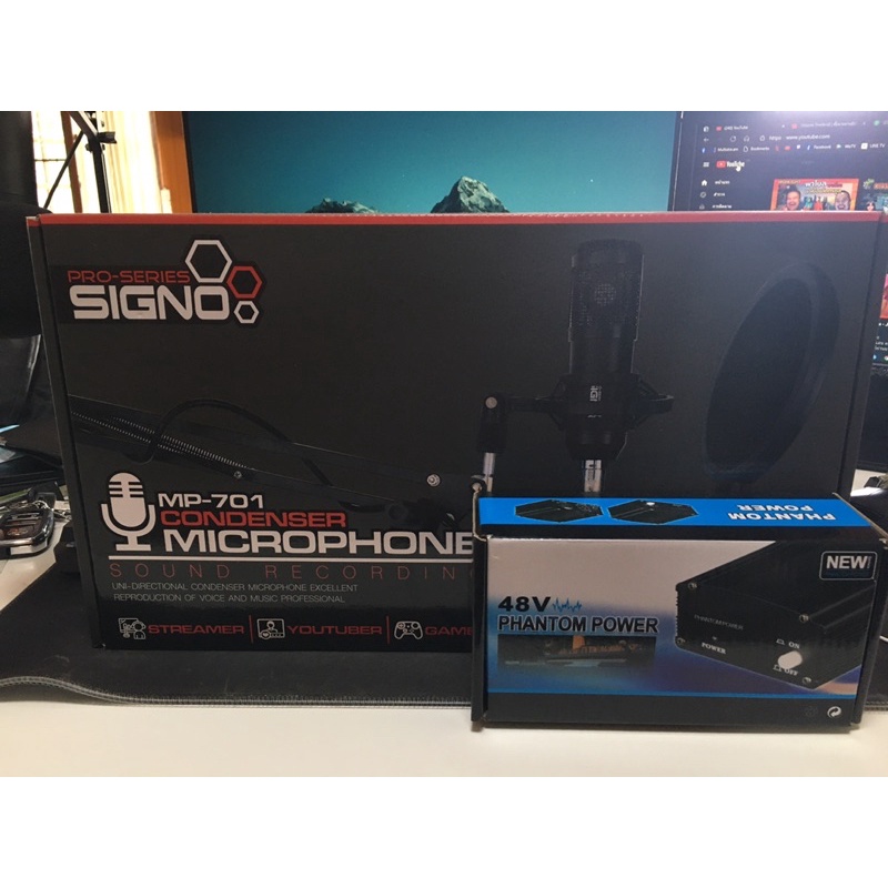 ไมค์ Conderser signo-mp701 + Phantom Power