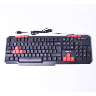 Keyboard OKER KB-399Plus  - Black USB OKER KB-399Plus Gaming Keyboard คีย์บอร์ดเกมมิ่ง