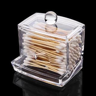 Transparent Cotton Swabs Stick Storage box / Cosmetic Organizer Case / Creative Acrylic Cotton Swabs Box Holder/For Cotton Pads, Cotton Swabs, Make Up Pads