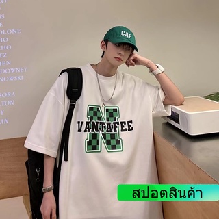 เสื้อยืดคอกลม พิมพ์ลายตัวอักษร ทรงหลวม สไตล์เกาหลี ฮิปฮอป สตรีท ฤดูร้อน สําหรับผู้ชาย และผู้หญิง