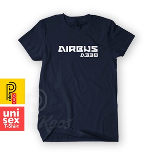 เสื้อยืดโอเวอร์ไซส์เสื้อยืด ผ้าฝ้าย ลายเครื่องบิน Airbus A330 30s สําหรับผู้ชาย และผู้หญิงS-3XL