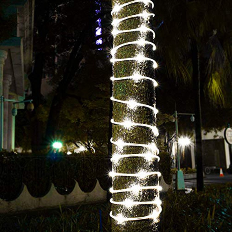 8-Types Solar Light Rope 200 Led, Waterproof Solar Led Rope Tube Light ...