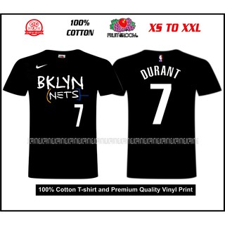 เสื้อยืดผู้ชาย90 - เควิน ดูแรนท์ #7 NBA BKLYN เน็ตส์ เจอร์ซีย์ เสื้อยืด 100% ผลไม้ฝ้ายจากเครื่องทอผ