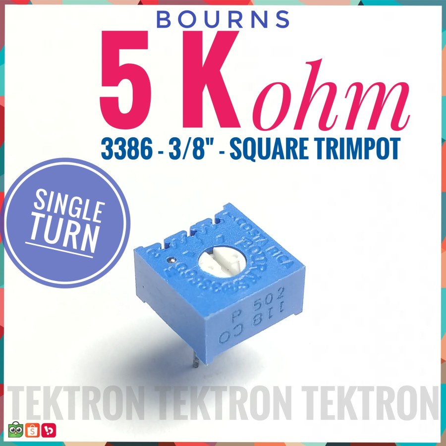 Bourns 5Kohm 386 502 Trimpot Single Turn Trimmer Potentiometer 5K VR