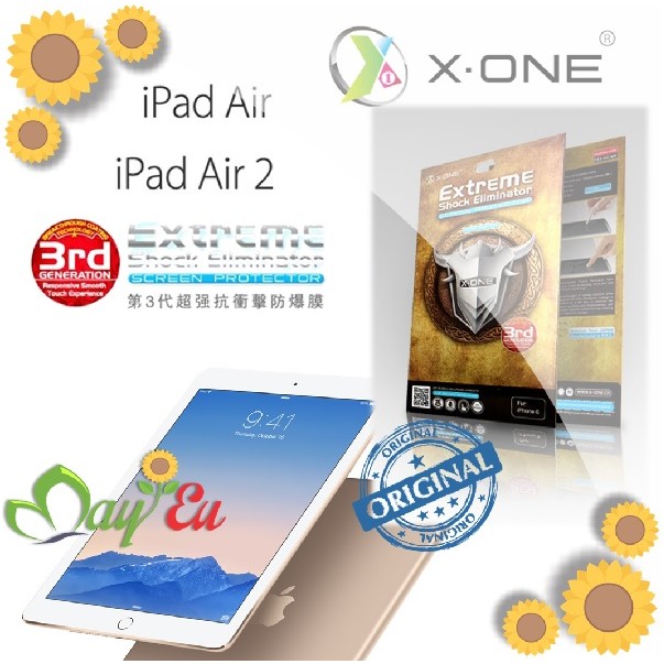 X-One,Extreme Shock Eliminator ป้องกันหน้าจอ iPad Air/Air2