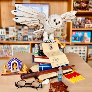 เข้ากันได้กับ LEGO Harry Potter Hedwig 76391 นกฮูก Hogwarts Castle Assembled Building Block Toy