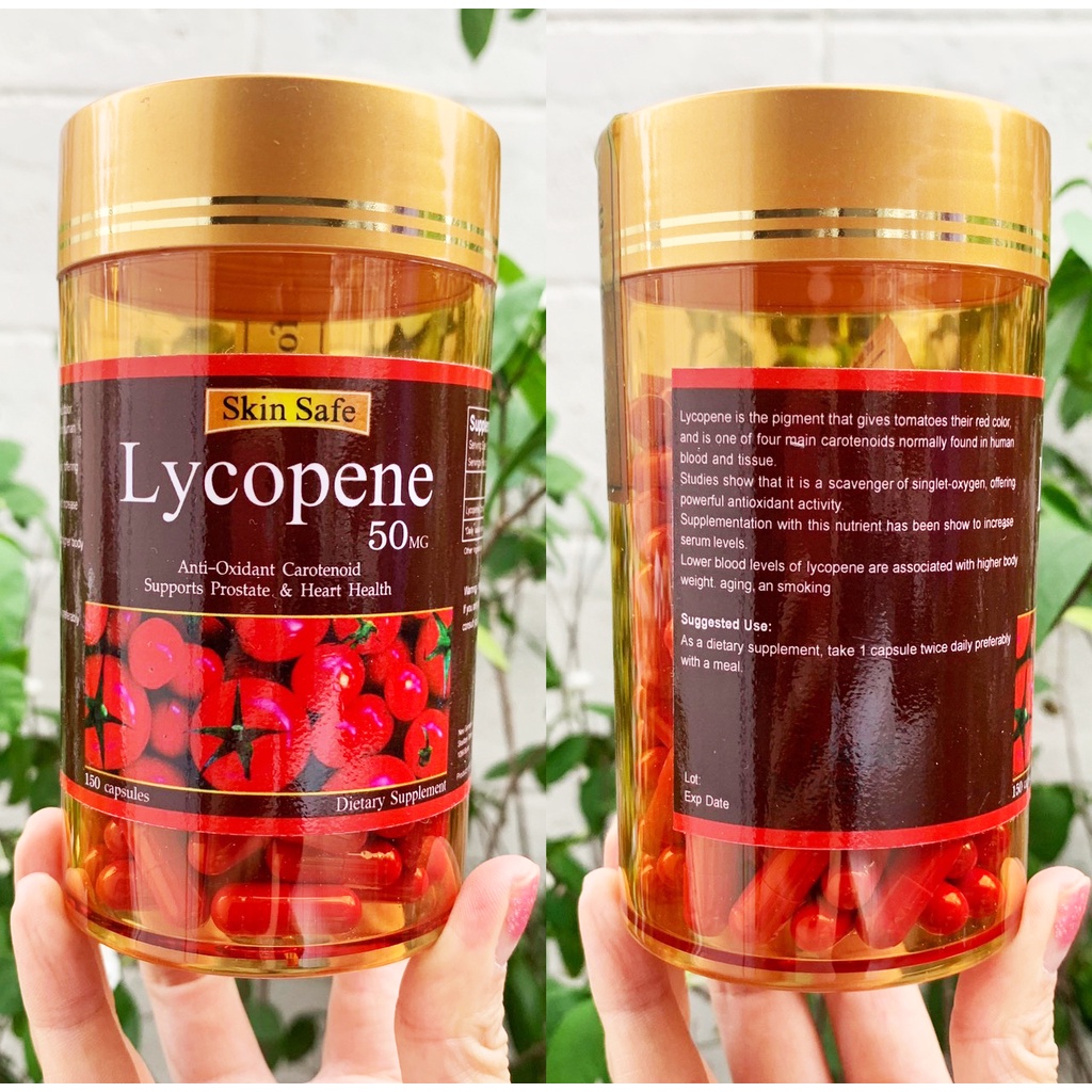 ไลโคปีนสกัดเย็น Skin Safe Lycopene 50mg. (150Capsules)