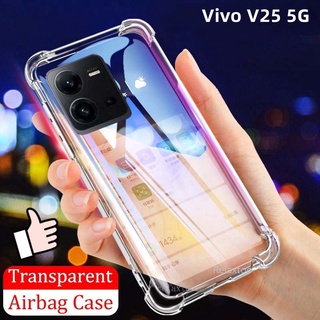 Shockproof Silicone TPU Case Casing For Vivo V25 5G VivoV25 2022 Phone Case Transparent Full Protection Back Cover Casing