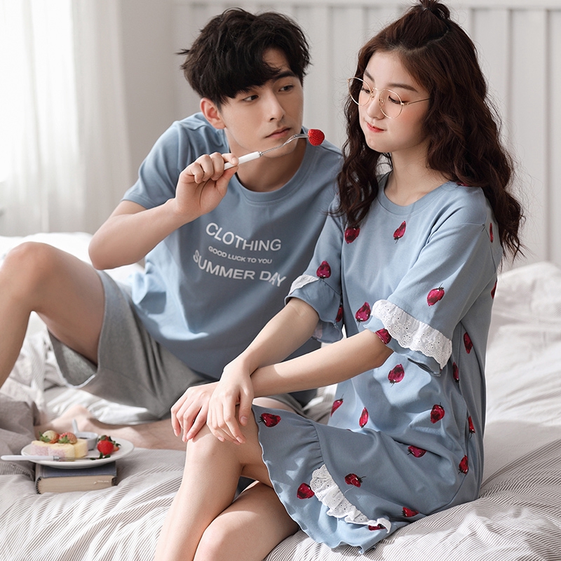 ชุดนอนเกาหลี2ชุด-ราคา ชุดนอนคู่แขนสั้นฤดูร้อนของผู้หญิงในช่วงฤดูร้อนผ้า ...