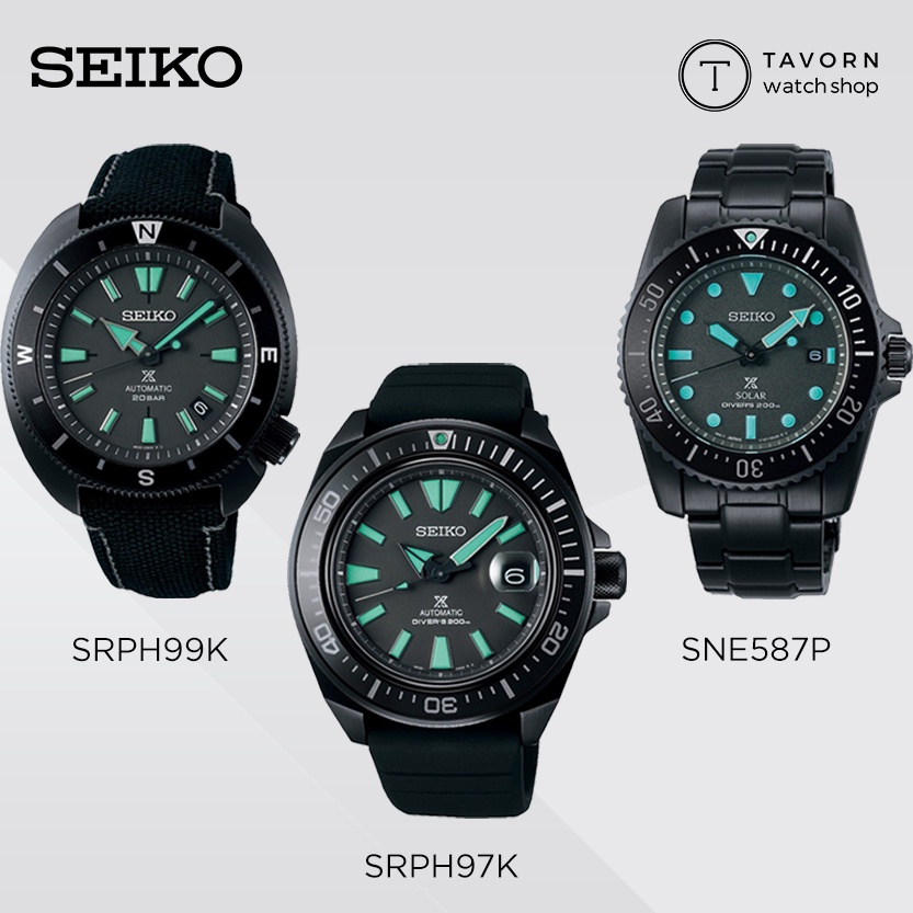 นาฬิกา SEIKO PROSPEX BLACK SERIES NIGHT VISION LIMITED EDITION รุ่น SRPH99K / SRPH97K / SNE587P