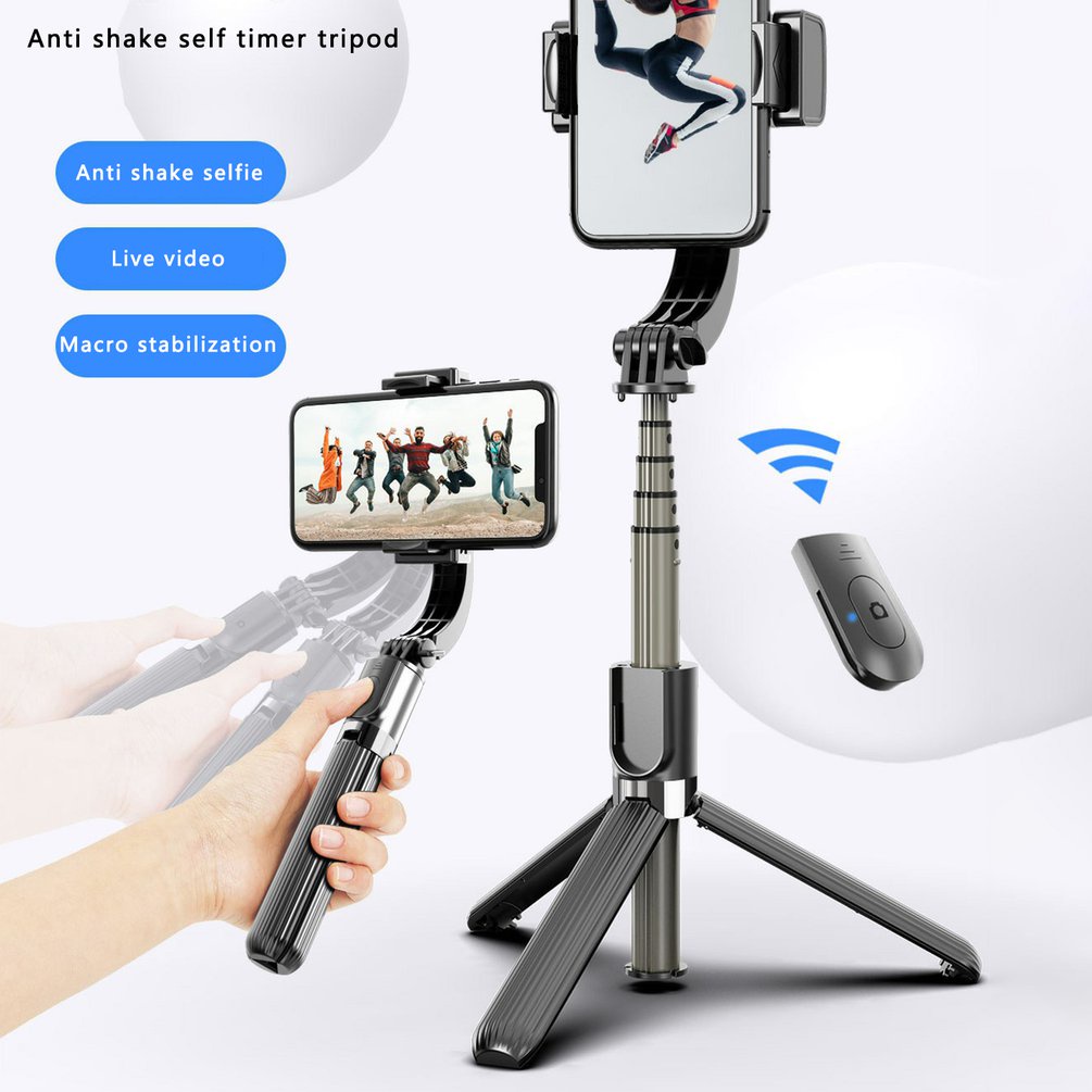 Smartphone Stabilizer Handheld Stand Stabilizer Selfie Stick with Wireless Shutter Tripod for Smart 