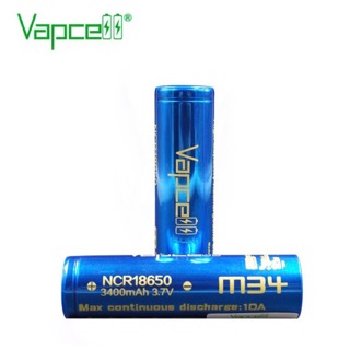 [ลด15% โค้ด PMB0103] ถ่านชาร์จVapcell NCR18650 M34 3400mAh 2ก้อนพร้อมกระเป๋าใส่ถ่าน