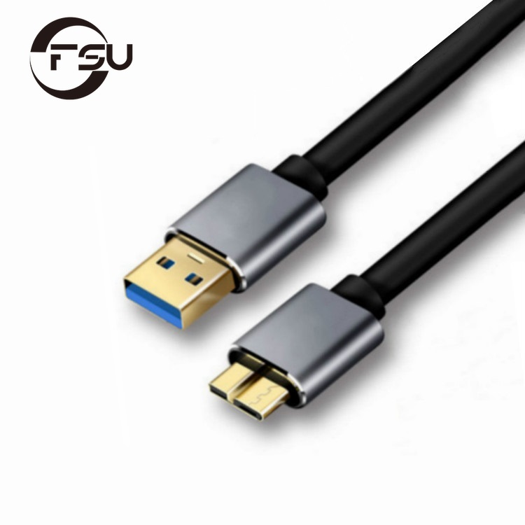 Fsu สายเคเบิลเชื่อมต่อฮาร์ดดิสก์ภายนอก USB 3.0 เป็น Micro B 5Gbps ความเร็วสูง 0.5 ม. 1 ม. 2 ม.