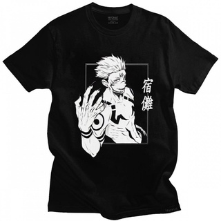 ใหม่เสื้อยืดคอกลมแขนสั้นผ้าฝ้ายพิมพ์ลาย Kawaii Cool Anime Jujutsu Kaisen สําหรับผู้ชาย UGPZ