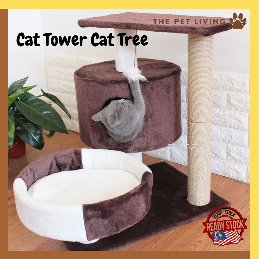 Pet Living 88 บ้านต้นไม้แมว ของเล่นแมว Mainan Kucing อุปกรณ์เสริมแมว อุปกรณ์ที่ลับเล็บแมว rumah kuci
