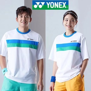 Yonex ครบรอบ 75 ปี ที่ระลึก เสื้อผ้าแบดมินตัน เสื้อผ้าสูท ผู้ชายและผู้หญิง แห้งเร็ว เท่ วัฒนธรรม เสื้อแขนสั้น