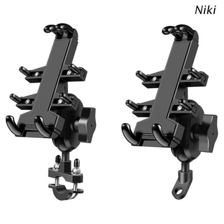 Niki A01 Universal Motorcycle Bike Mobile Phone Holder Aluminum Bicycle Riding Bracket GPS Mount Handlebar Side Mirror Stand