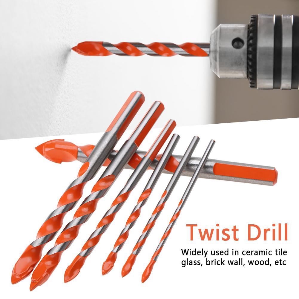 7 X Twist Triangle Drill Bit Multifunctional Glass Wall Ceramic Hand Tool 3-12mm
