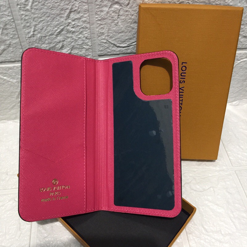 [FREE BOX]LV folio monogram pink Case/LV flashcase iphone 12/12pro/12promax