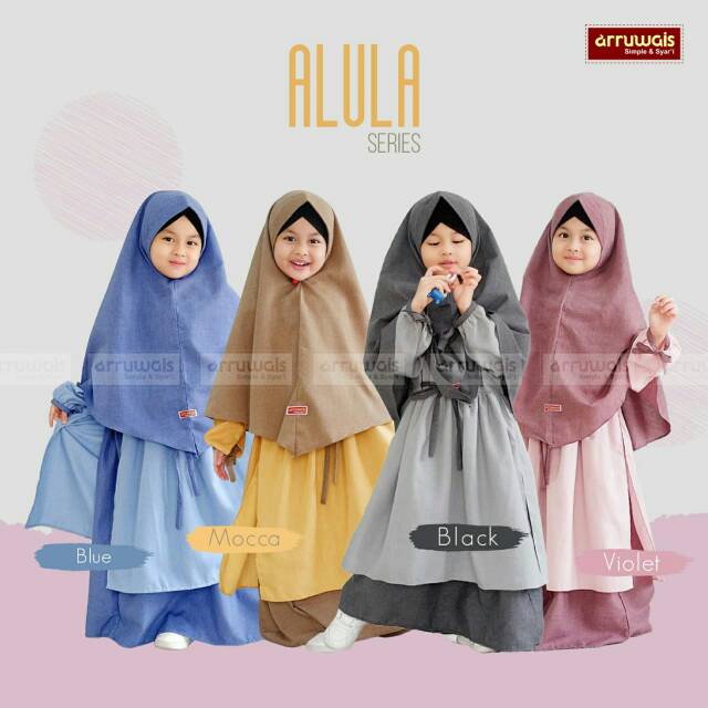 KATUN Ar ruwais Gamis Set Cotton Gamis Syari อายุ 3-7 ปี ori โดย Ar ruwais