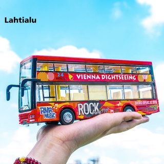 Lahtialu 1 / 50 Diecast Bus Pull Back โมเดลโมเดลรถของเล่นสำหรับเด็ก