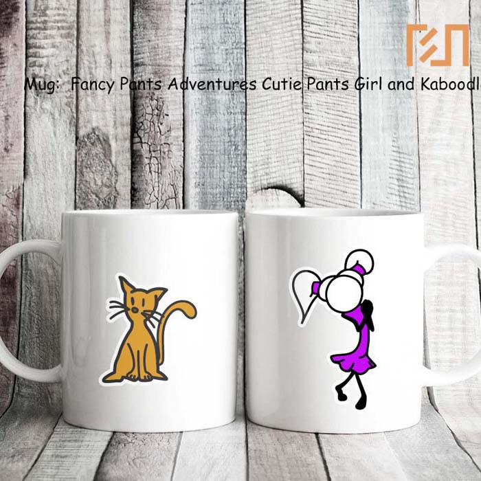 Mug Fancy Pants Adventures Cutie Pants Girl and Kaboodle icon