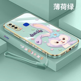 OPPO A16 4G Reno 7 5G Reno 7Z 5G Reno 6Z 5G Reno 6 5G Reno 5 4G 5G A15 A7 A5S A12 A11K A15S Reno 4 4G Reno 7 Pro ขอบตรง 90° ชุบคู่การ์ตูนเคสโทรศัพท์