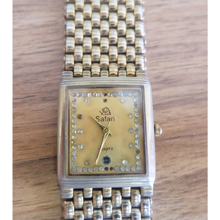 นาฬิกา Safari 24k Tank Watch Size 26mm. สีทอง มือสอง ของแท้