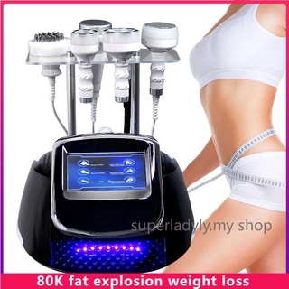 5D  80K 6 in1 Ultrasound Cavitation RF Ultrasonic Vacuum Slimming Radio Frequency Massager Skin Care Device Health Machi