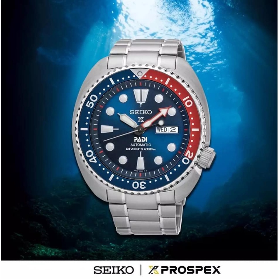 นาฬิกาข้อมือผู้ชาย SEIKO PROSPEX AUTOMATIC PADI SPECIAL EDITION รุ่น SRPE99K นาฬิกาผู้ชายรุ่นเต่า เป็บซี่ PADI ของแท้ 100% รับประกันศูนย์ Seiko Thai 1 ปี