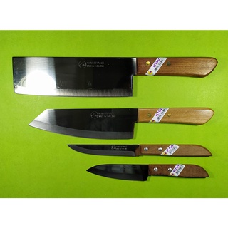 ชุดมีดทำครัวกีวี Kiwi 4 เล่ม มีดเชฟ ใบมีดสแตนเลสไม่เป็นสนิมด้ามไม้สวยงาม Chefs Knives Kiwi set 4 pcs no. 503 501 173 22