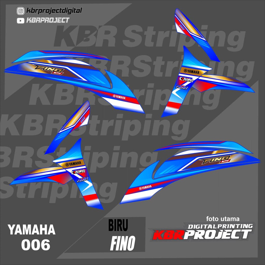 สติ๊กเกอร์ติดมอเตอร์ไซค์ - Fino striping - มอเตอร์ไซค์yamaha - มอเตอร์ไซค์ - Fino - สติ๊กเกอร์วาริat
