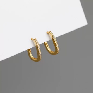 Oval hoop earring Silver925